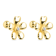 Jocelyn CZ Micro Flower Stud Earrings