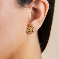 Jocelyn CZ Micro Flower Stud Earrings