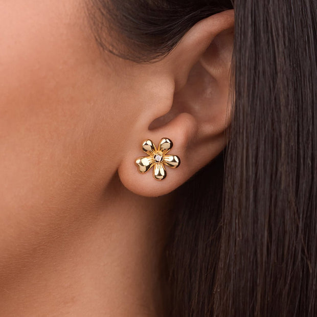 Jocelyn CZ Micro Flower Stud Earrings