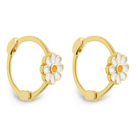 Stella Flower Micro Hoop Earrings
