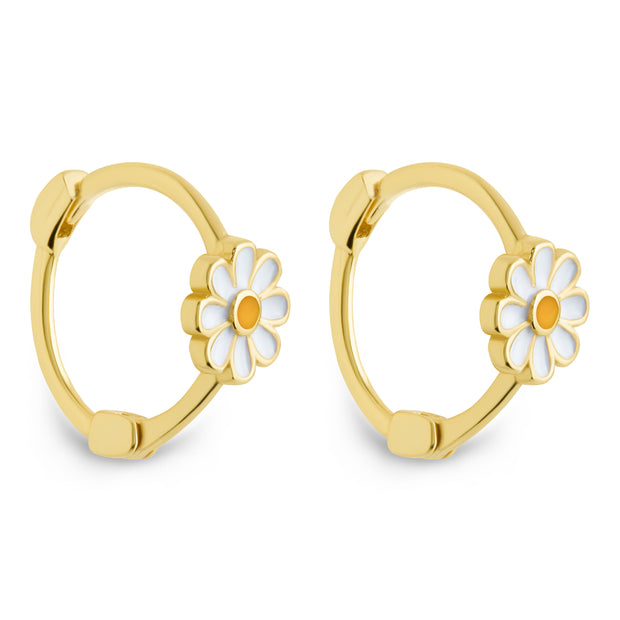 Stella Flower Micro Hoop Earrings