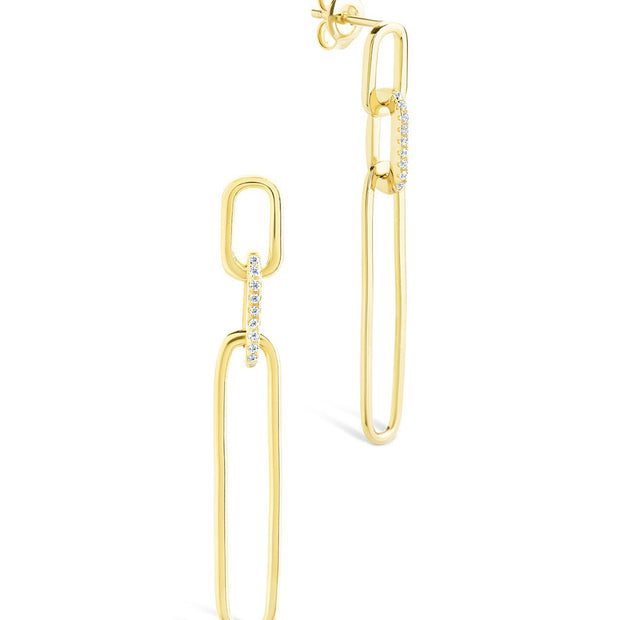 Chelle CZ Mixed Link Drop Studs