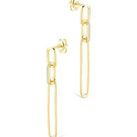 Chelle CZ Mixed Link Drop Studs