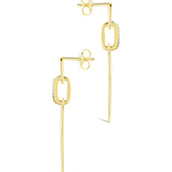 Chelle CZ Mixed Link Drop Studs