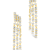Linda CZ Dangle Stud Earrings