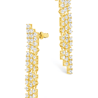 Linda CZ Dangle Stud Earrings