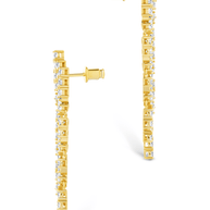 Linda CZ Dangle Stud Earrings