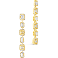 Nancy CZ Drop Stud Earrings
