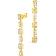 Nancy CZ Drop Stud Earrings