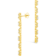 Nancy CZ Drop Stud Earrings