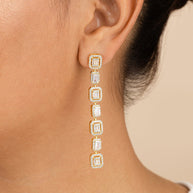 Nancy CZ Drop Stud Earrings