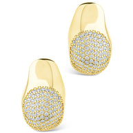 Wesley CZ Statement Huggie Hoop Earrings