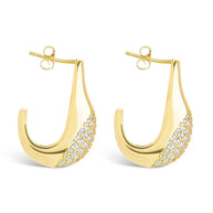 Wesley CZ Statement Huggie Hoop Earrings