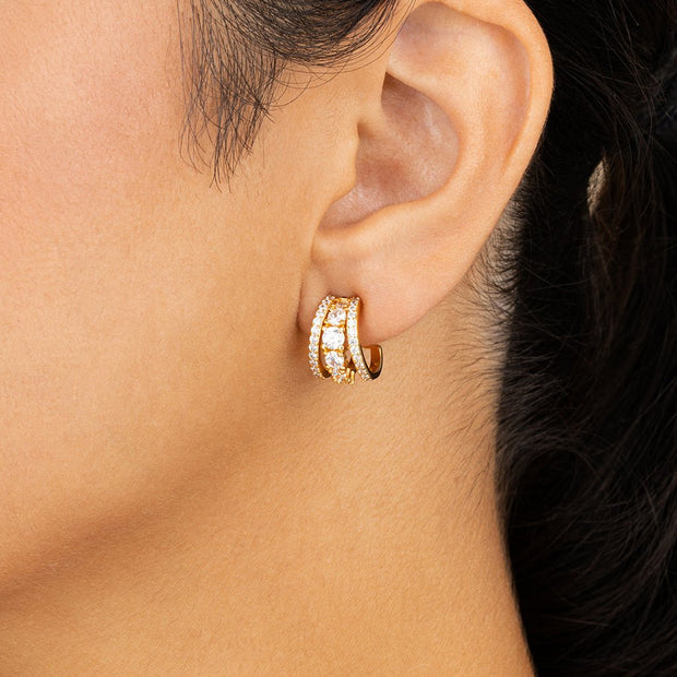 Yasmina CZ Hoop Earrings