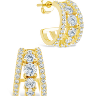 Yasmina CZ Hoop Earrings