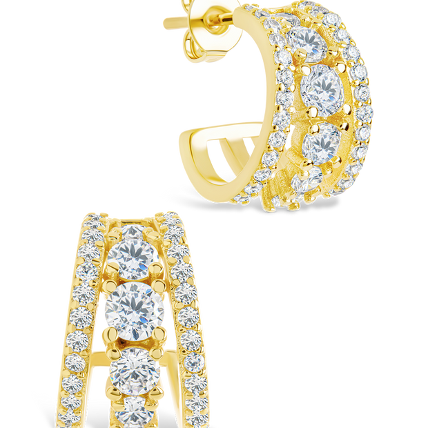 Yasmina CZ Hoop Earrings
