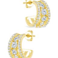 Yasmina CZ Hoop Earrings