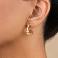 Keziah Geo Cut CZ Hoops