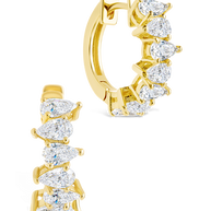 Carina Pear Cut CZ Hoops
