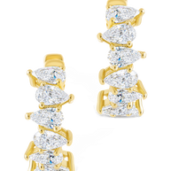 Carina Pear Cut CZ Hoops