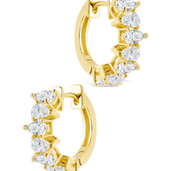 Carina Pear Cut CZ Hoops