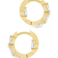 Cosima Baguette CZ Hoops