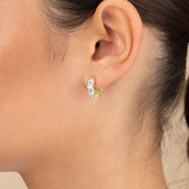 Cosima Baguette CZ Hoops