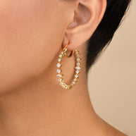 Aaliyah CZ Hoop Earrings