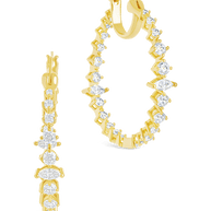 Aaliyah CZ Hoop Earrings
