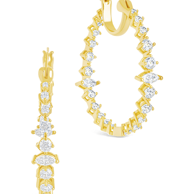 Aaliyah CZ Hoop Earrings