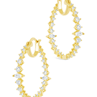 Aaliyah CZ Hoop Earrings