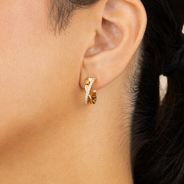 Juliana CZ Hoop Earrings