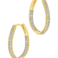 Melba Pave CZ Hoops