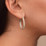 Melba Pave CZ Hoops