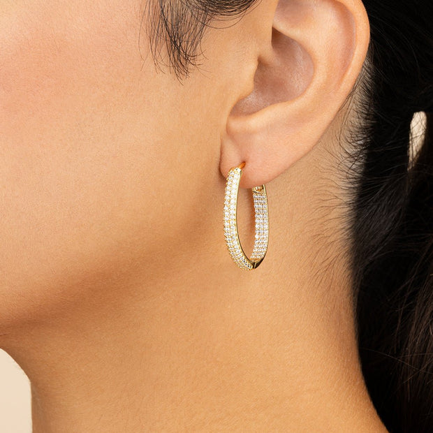 Melba Pave CZ Hoops