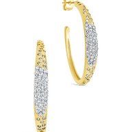 Cherise Pave CZ Hoop Earring