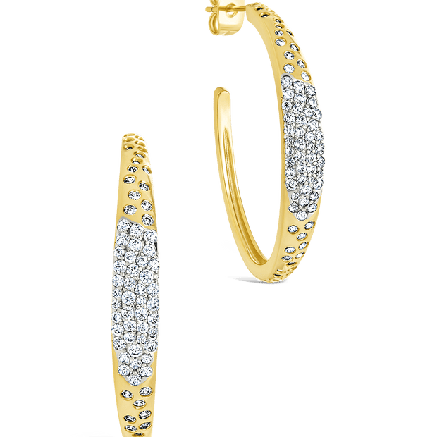 Cherise Pave CZ Hoop Earring