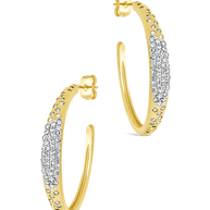 Cherise Pave CZ Hoop Earring