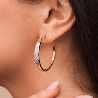 Cherise Pave CZ Hoop Earring