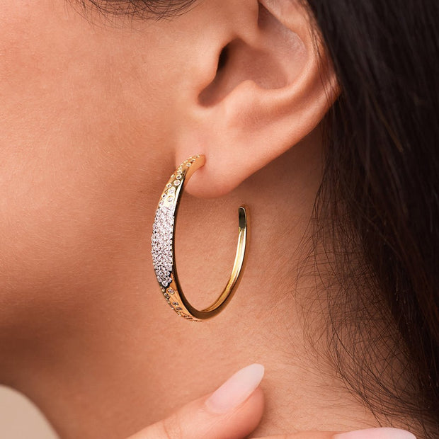 Cherise Pave CZ Hoop Earring
