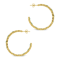 Bezel Set Mixed CZ Hoops