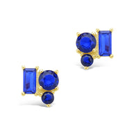 Sterling Silver CZ Cluster Studs