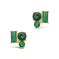 Sterling Silver CZ Cluster Studs