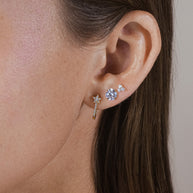 Sterling Silver 4pc Everyday CZ Earring Set