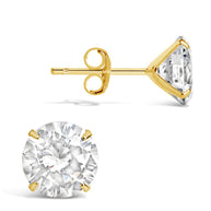 Sterling Silver 8mm CZ Stud Earrings