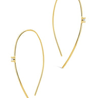 Sterling Silver CZ Studded Threader Earrings
