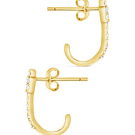 Sterling Silver CZ Star Jacket Earrings