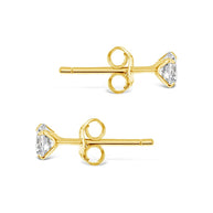 Sterling Silver 4mm CZ Stud Earrings