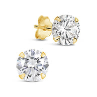 Sterling Silver 6mm CZ Stud Earrings