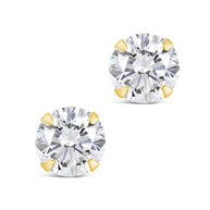 Sterling Silver 6mm CZ Stud Earrings